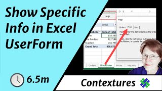 Show Specific Info in Excel UserForm [upl. by Enirahtac]