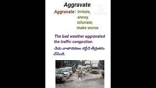 Aggravate meaning in telugu [upl. by Darooge382]