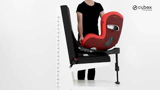 How to Recline the Seat I Sirona Z2 iSize Car Seat I CYBEX [upl. by Eyllom]