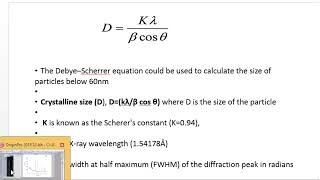 How to calculate the crystallite size from xrd using scherrer equation [upl. by Codee946]