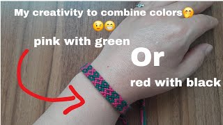 Easy friendship bracelet tutorial🌹 [upl. by Jaddo451]