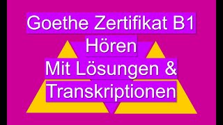 Examen Goethe Zertifikat B1 Hören  German Listening Exam B1 [upl. by Gad846]