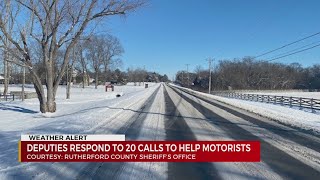 Rutherford County deputies respond to motorists calls for help [upl. by Nitsirc]