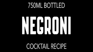 DIY Bottled Negroni Cocktail Recipe No 003 [upl. by Eiramanit]