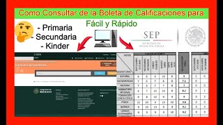 COMO CONSULTAR LAS CALIFICACIONES DE PRESCOLAR PRIMARIA Y SECUNDARIA DEL CICLO 20192020 SEP [upl. by Asenaj]