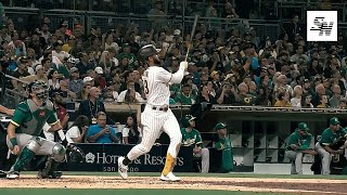 Fernando Tatis Jr SMASHES 440FT HOMER to jumbotron at Petco Park PadresAthletics  72721 [upl. by Lavern157]