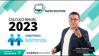 Calculo anual 2023 en CONTPAQi Nominas [upl. by Melc]