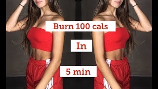 INTENSE CARDIO WORKOUT Burn 100 calories in 5 min [upl. by Ansilme78]