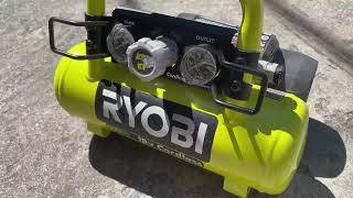 RYOBI 18V ONE™ 1 Gallon air compressor Review GREAT Compressor Very Solid and STRONG [upl. by Cassius]