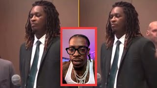 Young Thug In Court After Hearing Rich Homie Quan News About His Passing Away [upl. by Faythe655]