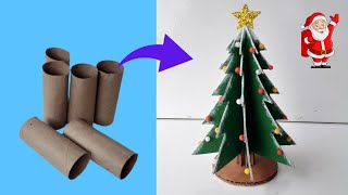 Mini Árvore de Natal feita de ROLOS De Papel Higiênico [upl. by Zanas]