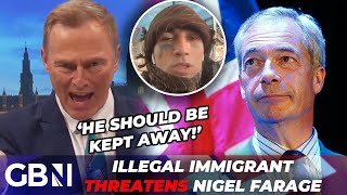 Migrant who THREATENED Nigel Farages life to enter Britain illegally via Channel  FURIOUS clash [upl. by Toscano]