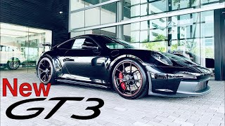 The AllNew 2022 Porsche 911 GT3 in Jet Black Metallic  DETAILED WalkAround [upl. by Angela]