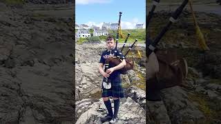 Mairis Wedding  BAGPIPES  Portnahaven Islay Scotland shorts [upl. by Isleana]