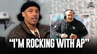 Isaiah PolaMao talks Antonio Pierce as the Raiders HC [upl. by Aihsemek]