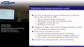 Tutorials in OR Dynamic Optimization in Radiotherapy [upl. by Fishback]