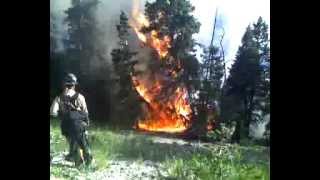 Wildland Fire Missed Bucket Drop [upl. by Hairym]