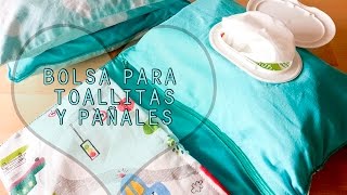 BOLSA  ESTUCHE PARA PAÑALES Y TOALLITAS DE BEBÉS ♥ [upl. by Klepac745]