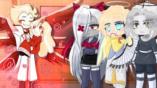 Hazbin Hotel Heaven reacts to Charlie and Lucifer  Gacha React [upl. by Henrietta]