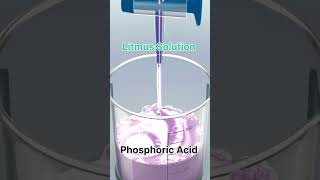 phosphoric acid with litmus solution shortsfeed practical viral chemistry neet jee [upl. by Ruphina]