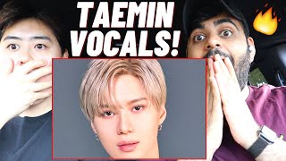 SHINee TAEMIN  REAL VOICE NO AUTOTUNE REACTION🔥 [upl. by Adne]