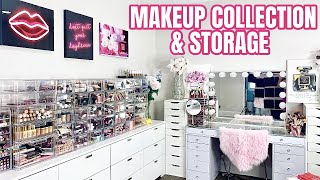 MAKEUP COLLECTION TOUR 2021 MAKEUP COLLECTION ORGANIZATION amp STORAGE  KELLY STRACK [upl. by Corwun660]