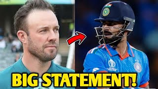 Ab De Villiers Big Statement On Virat Kohli Ab De Villiers On Virat Kohli Virat Kohli News [upl. by Eradis]