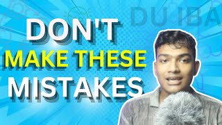 IBA Admission প্রেপারেশনে যে Mistakes গুলো Avoid করতে হবে [upl. by Yvonner]