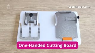 OneHanded Cutting Board  Plastic CookHelper®  Adaptive Kitchen Equipment [upl. by Assiroc]