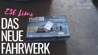 BMW E36 316i  Das HampR Fahrwerk kommt rein  Fahrwerk Teil 1   LBL Projekt 06 [upl. by Llerihs]