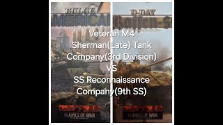 Flames of War Battle Report Veteran M4 ShermanLate Company3rd Div VS SS Recce Company9th SS [upl. by Enrol841]