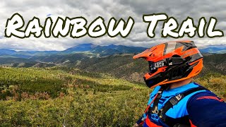 RAINBOW TRAILDiscover the Best Rocky Mountain Dirt Bike Trails and SWEET Single Track Riding Flow [upl. by Glasgo]