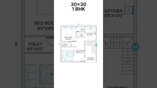 30x30 home plan design [upl. by Arzed]