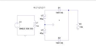 Centretap FullWave Rectifier LTSpice Tutorial [upl. by Loredana153]