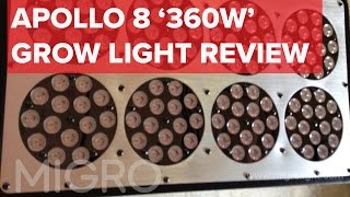 Apollo 8 led 360 watt grow light review amp PAR test [upl. by Oremodlab893]