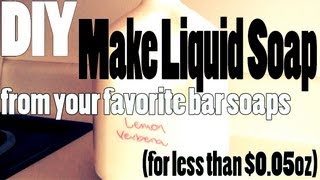 DIY ♥ Make Liquid Soap from your Favorite Bar Soap [upl. by Euqenimod]