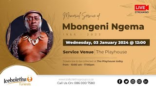 Memorial Service Of Mbongeni Ngema [upl. by Mast111]