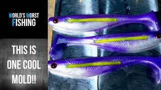 BLOODLINE SWIMBAIT MOLD REVIEW Demonstrating A Unique Mold For Soft Plastic Swimbaits [upl. by Bounds455]