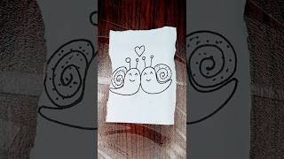 pair snail drawing step by step 🐌 shorts drawing easydrawing [upl. by Etan]