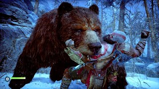 Kratos vs Bear  Bjorn Boss Fight in God of War Ragnarok 1440p 60fps [upl. by Grogan]