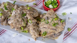 Cómo hacer un delicioso pollo en salsa de hongos [upl. by Vanden]