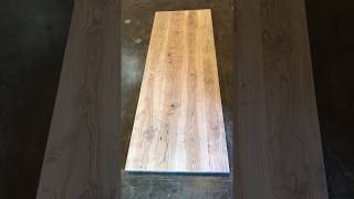 Charcoal Rubio Monocoat application to Ash 10 foot table [upl. by Eralcyram]