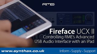 RME Fireface UCX II iPad control with RMEs Advanced USB Audio Interface [upl. by Selimah429]