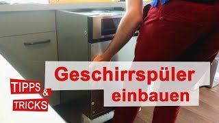 Geschirrspüler einbauen  Spülmaschine installieren [upl. by Eberhart]