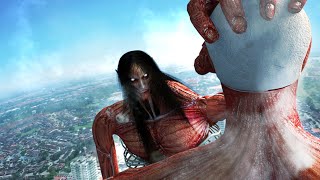 Eren founding titan FINAL FORM vs Armin Colossal titan in liveaction [upl. by Name822]