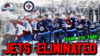 Jets Playoff Game Reaction 2024 RD1 GM5 COL6 WPG3 Loss —Jets Eliminated in 5– [upl. by Sheline]