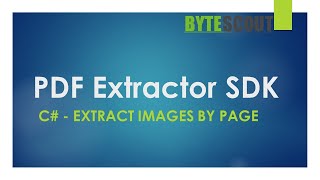 PDF Extractor SDK  C  Extract Images by Page [upl. by Latrina]