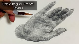 How to draw a Hand ① 【drawing a hand artwork sketch art】 [upl. by Nobe]