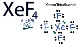 XeF4 Lewis Structure  How to Draw the Lewis Structure for XeF4 [upl. by Concoff]