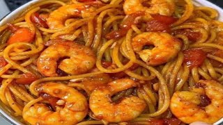 🍝 Spaghetti aux Crevettes à lItalienne 🇮🇹  Recette Facile et Délicieuse [upl. by Bac192]